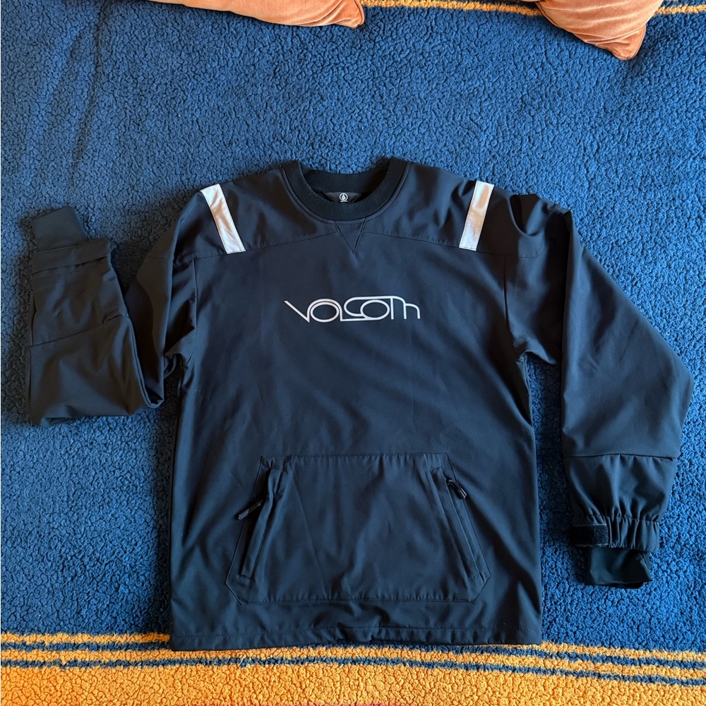 Volcom All I Got Pullover Jacket Snow Black Large